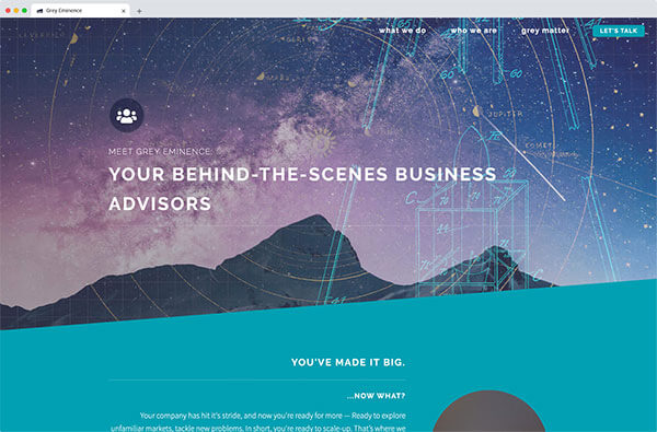 Grey Eminence homepage, viewed in a browser